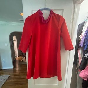 Tuckernuck color block Dress w/ ruffle neck